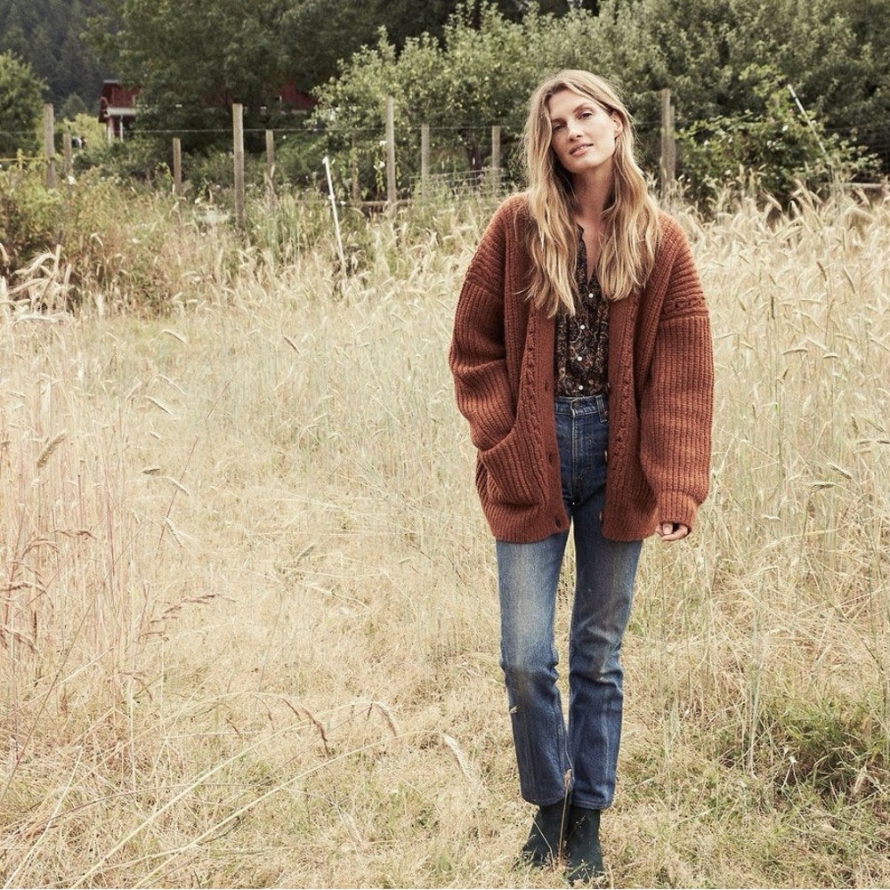 Dôen Adelia Brown Knit Cardigan